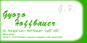 gyozo hoffbauer business card